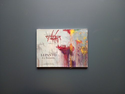 Book cover from Lepanto. Cy Twombly