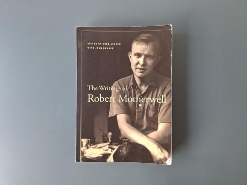 Book cover from The Writings of Robert Motherwell